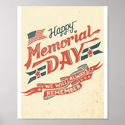 Memorial Day Happy Poster (Voorkant)