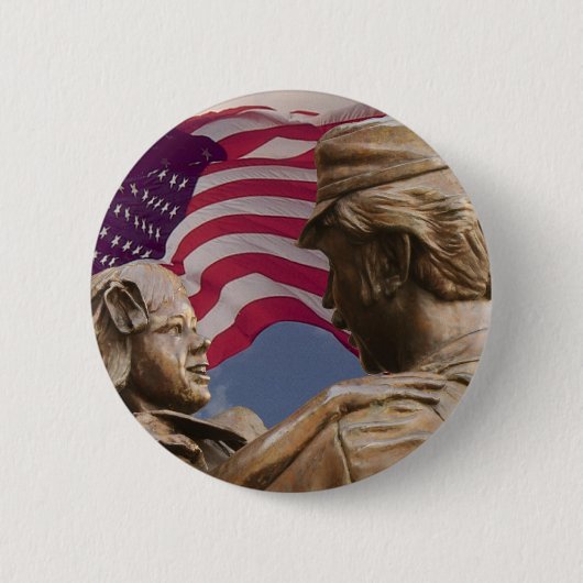 Memorial Day Homecoming Ronde Button 5,7 Cm (Voorkant)