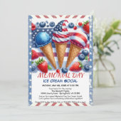 Memorial Day Ice Cream Invitation sociale - Sweet (Debout devant)
