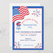 Memorial Day Invitation Grill & Chill (Devant / Derrière)