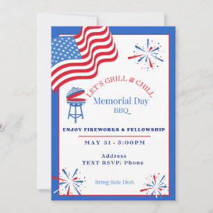 Memorial Day Let's Grill & Chill Uitnodiging