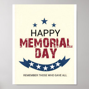 Memorial Day logo Poster