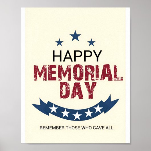 Memorial Day logo Poster (Voorkant)