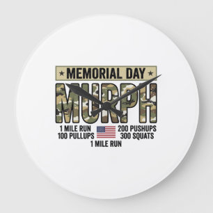 Memorial Day Murph Workout Vintage Vector T-shirt_ Grote Klok