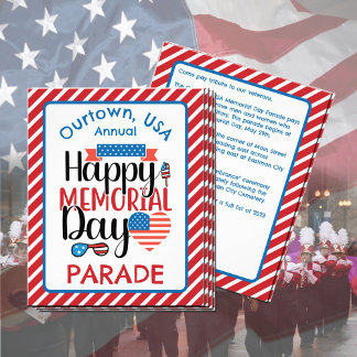 Memorial Day Our Town Parade Ceremony Flyer