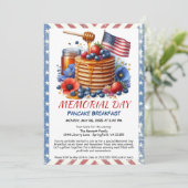 Memorial Day Pancake Petit déjeuner Invitation (Debout devant)