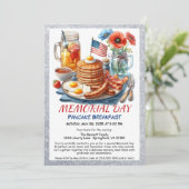 Memorial Day Pancake Petit déjeuner Invitation (Debout devant)