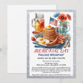 Memorial Day Pancake Petit déjeuner Invitation (Devant / Derrière)