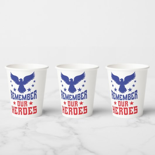Memorial Day Paper Cups Papieren Bekers (Multi)