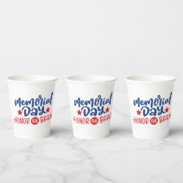 Memorial Day Paper Cups Papieren Bekers