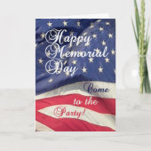 Memorial Day Party Invitation-U.S. Flag (Voorkant)