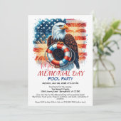 Memorial Day Pool Party | Summer Bash Kaart (Staand voorkant)