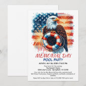 Memorial Day Pool Party | Summer Bash Kaart (Voorkant / Achterkant)