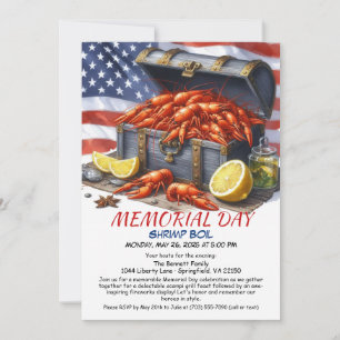 Memorial Day Shrimp Boil Party Uitnodiging