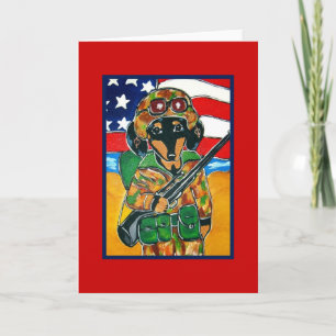 Memorial Day - Soldaat Doxie Kaart