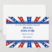 Memorial Day Starry Flag Burst Kaart (Voorkant / Achterkant)