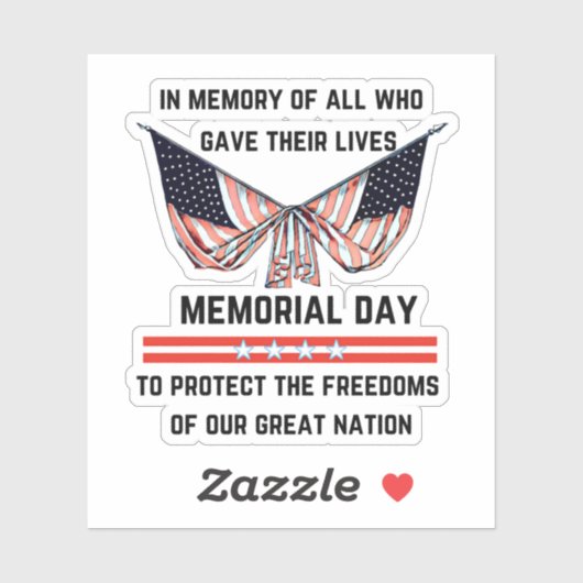 Memorial Day Tribution Sticker (Vel)