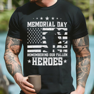 Memorial Day Vintage Design Veterans Day USA Vlag T-shirt