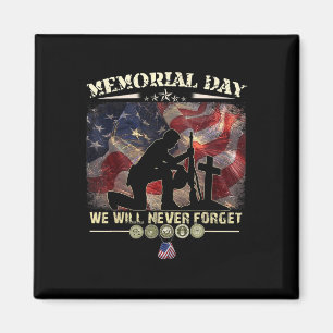 Memorial Day We zullen nooit veteranenovers verget Magneet
