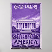 Mémorial de Lincoln - Affiche Dieu Bénisse l'Améri (Devant)