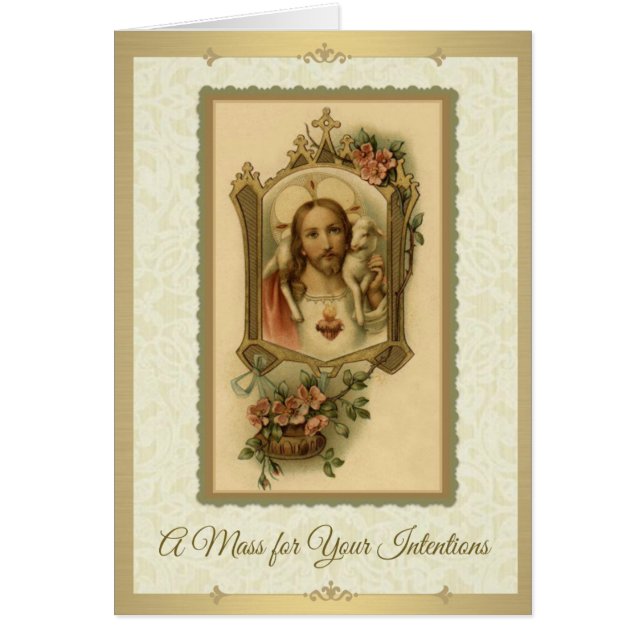 Mémorial de masse catholique offrant le coeur (Devant)