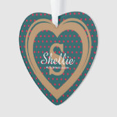 Mémorial de Noël personnalisé au coeur monogramme (devant)