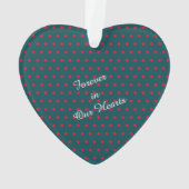 Mémorial de Noël personnalisé au coeur monogramme (dos)