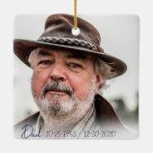 Mémorial de Noël personnalisé Ornement pour papa (Dos)