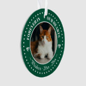 Mémorial de photo et de nom de chat pour toujours (devant)