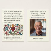 Mémorial de prière funéraire catholique du Sacré-C (Devant & derrière)