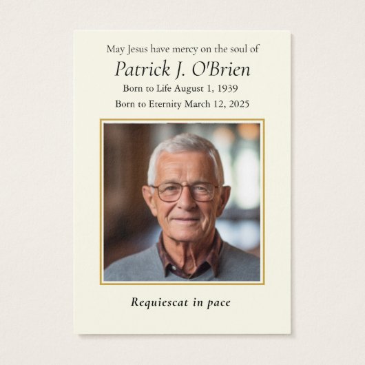 Mémorial de prière funéraire catholique du Sacré-C (Dos)