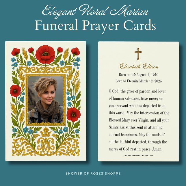 Mémorial de prières funéraires florales (Créateur téléchargé)
