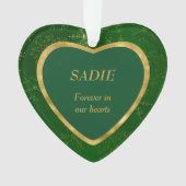 Mémorial des animaux de compagnie Green Gold Frame (devant)