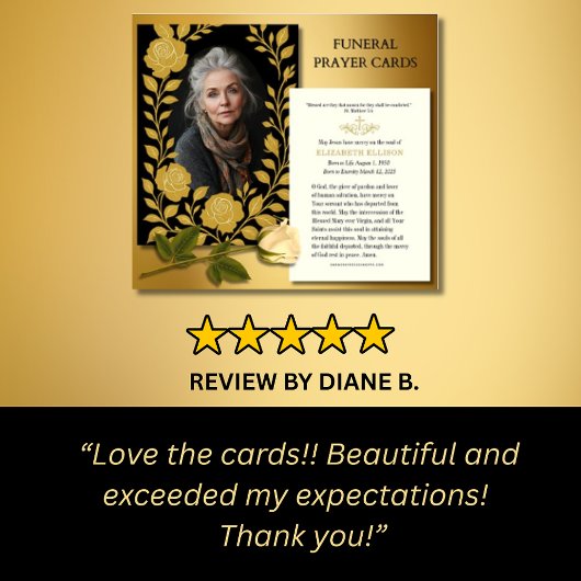 Mémorial des funérailles catholiques | Prière Rose