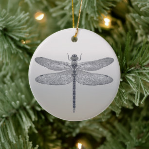 Memorial Dragonfly Ornamed with Quote Keramisch Ornament