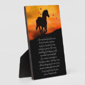 Mémorial du Cheval avec Poème Plaque (Côté)