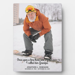 Mémorial du deuil pour la Plaque grand-père