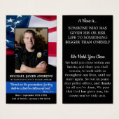 Mémorial du héros de la carte funéraire de l'offic (Devant & derrière)