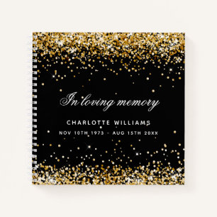 Mémorial du livre d'or noir parties scintillant no