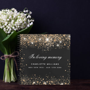 Mémorial du livre d'or noir parties scintillant no