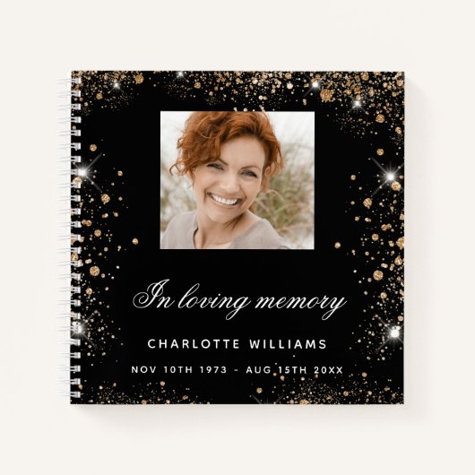 Mémorial du livre d'or noir parties scintillant ph (Devant)