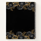 Mémorial du livre d'or noir photo florale (Dos)