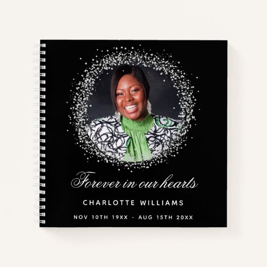 Mémorial du livre d'or photo noir argent (Devant)