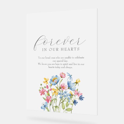 Mémorial du Mariage Fleur sauvage Boho (Angle)