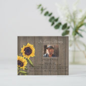 Mémorial du tournesol du pays Invitation avec phot (Debout devant)