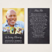 Memorial Elegant 4 photos Cartes de prière funérai (Devant & derrière)