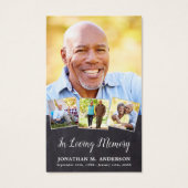 Memorial Elegant 4 photos Cartes de prière funérai (Devant)