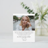 Mémorial élégant | Photo Carte de remerciements de (Debout devant)