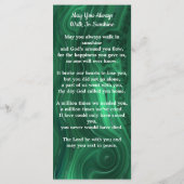 Memorial Emerald Green Funeral Prayer Kaart Foto (Achterkant)