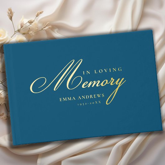 Mémorial "En mémoire d'amour" Gold-Foil, Bleu